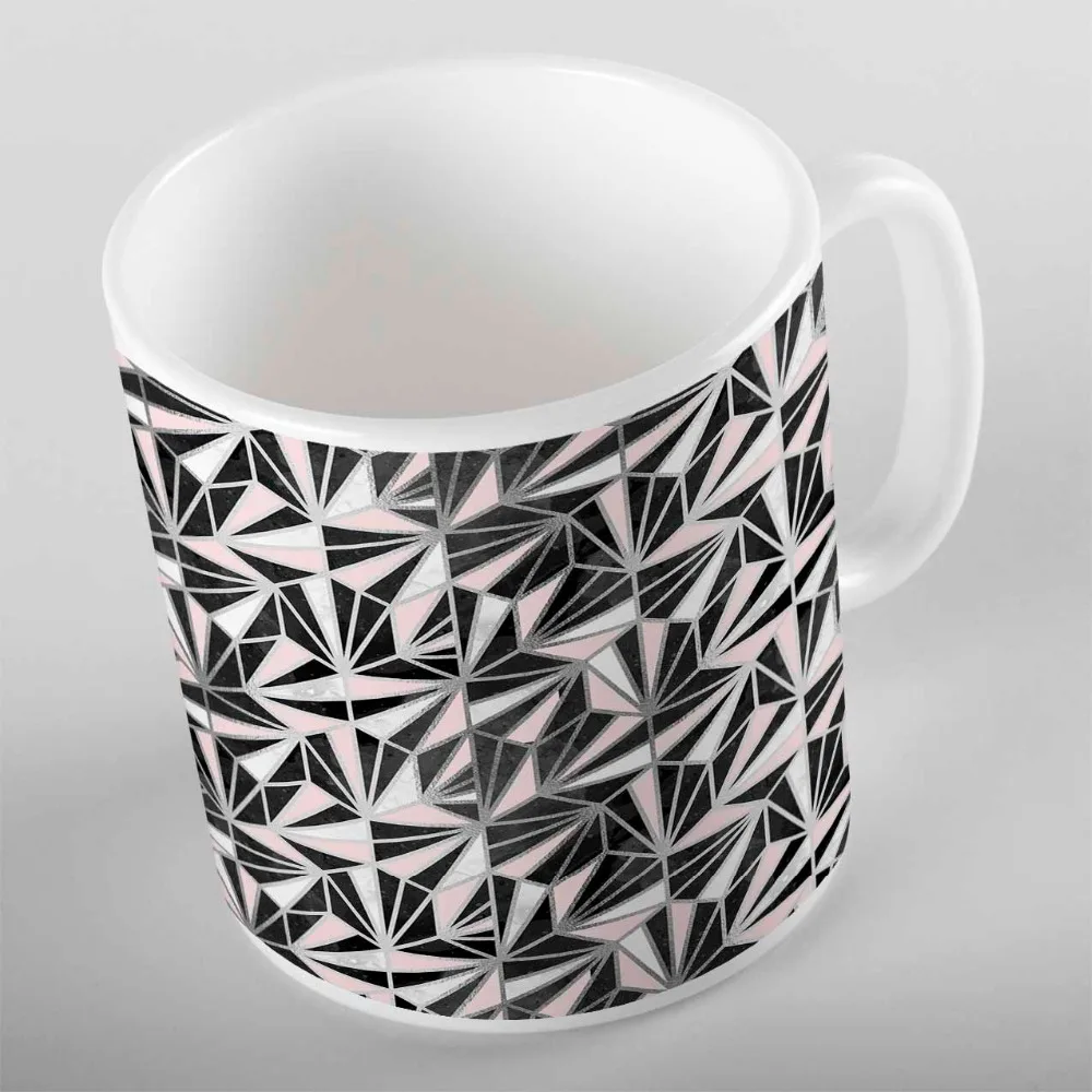

Else Black Pink White Geometric Nordec Triangles 3d Print Gift Ceramic Drinking Water Tea Bear Coffee Cup Mug Kitchen