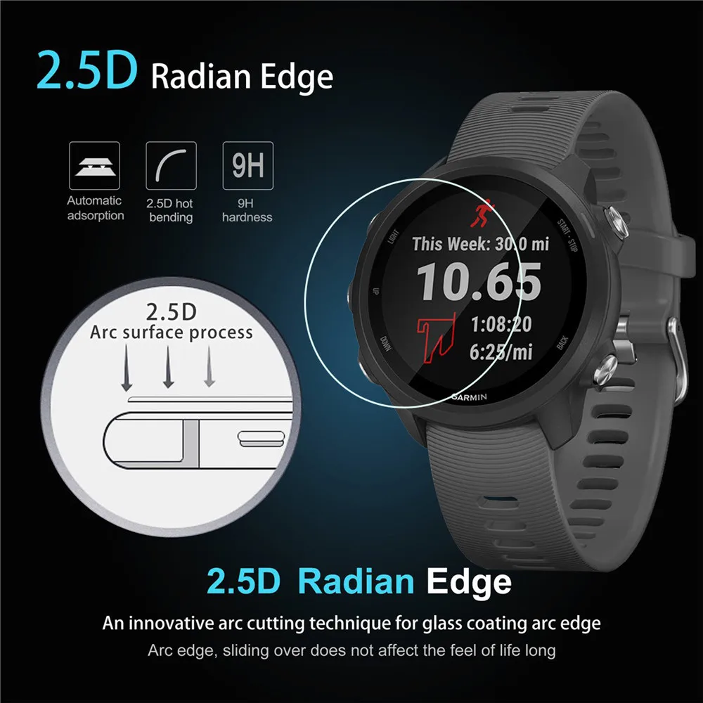 3 шт. закаленное стекло для защиты экрана Garmin Forerunner 245/245 музыкальные часы 9H 2.5D HD