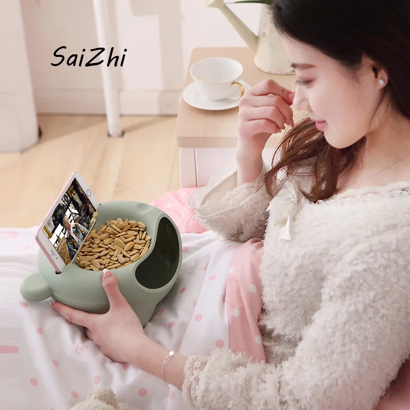 Пластик двойной Сухофрукты плиты бытовые Friut миску гайка Кухня творческая чаша