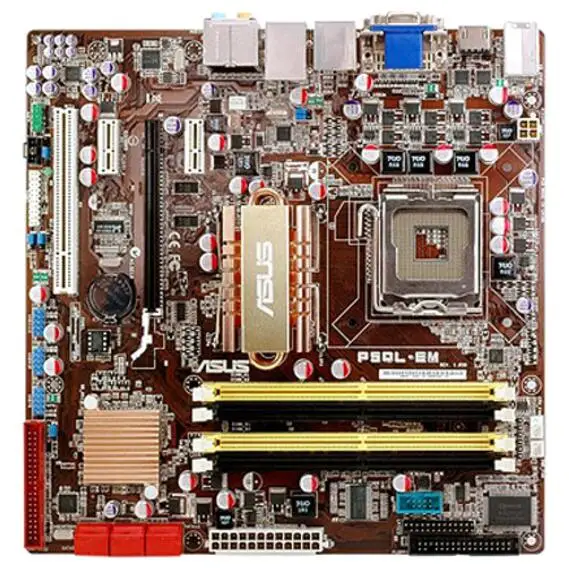 LGA775 для ASUS P5QL EM оригинальная б/у настольная G43 775 материнская плата DDR2 USB2.0