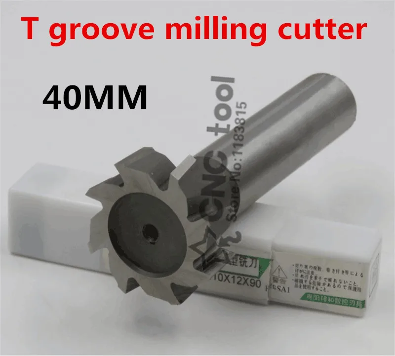

Free Shipping 1PCS 40*6*8*10*12 high speed steel Straight shank T groove milling cutter T type Straight shank milling cutter