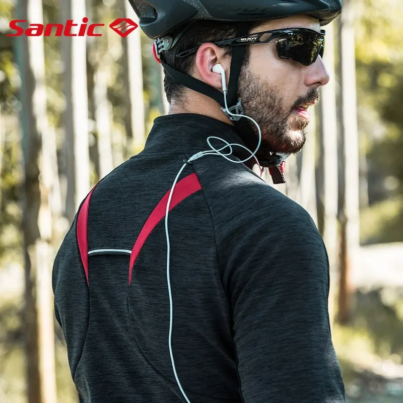 Santic новинка зимние куртки для велоспорта сохраняющие тепло с длинными рукавами