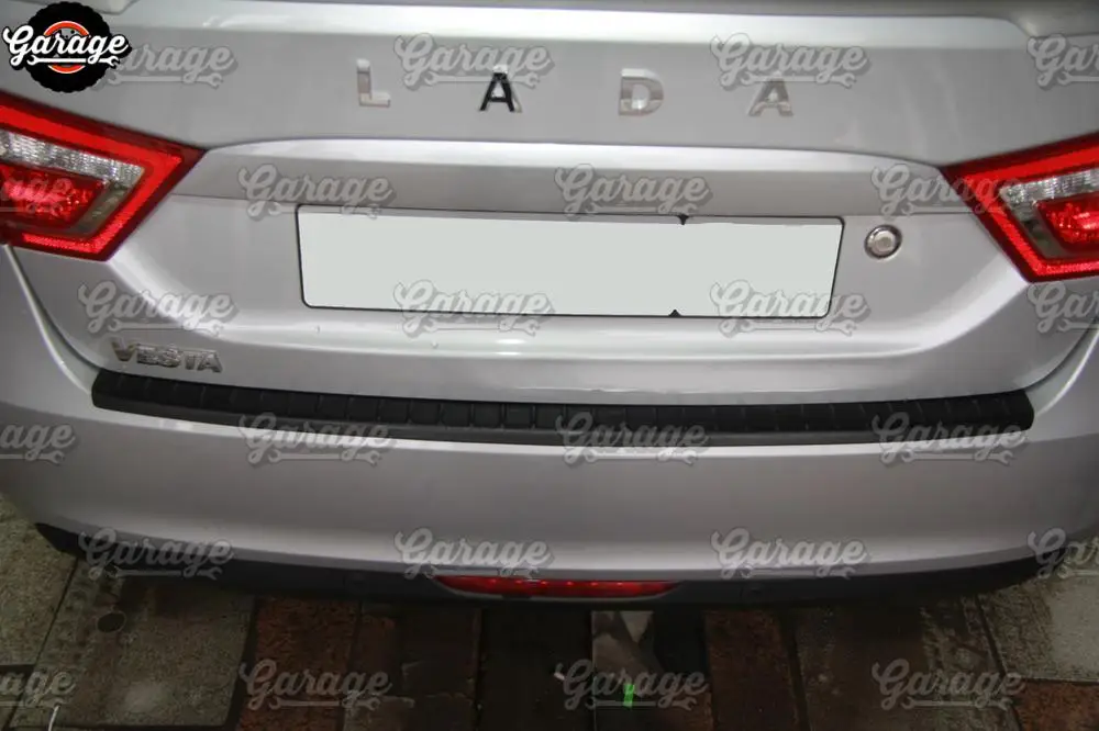 Защита заднего бампера для Lada Vesta Sedan / SW Cross 2015-аксессуары из АБС-пластика защитная