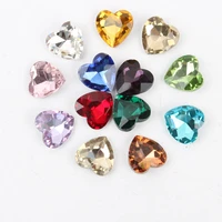 hot selling shinning heart shaped pointed bottom glass crystal rhinestones for jewelry accessories clothes bags free shipping