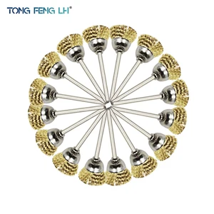 16 шт. в упаковке, латунная щетка для кружки, подходит для вращающегося инструмента Dremel