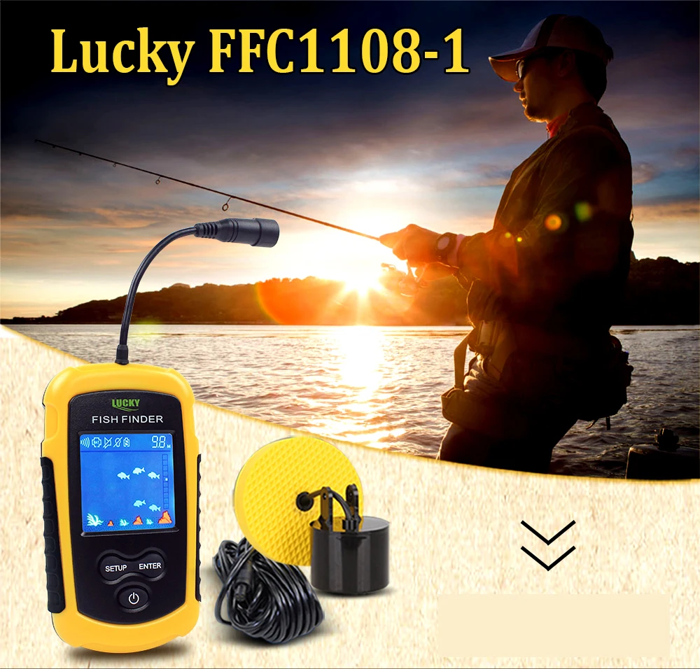 Lucky FFC1108 1 Проводной эхолот для рыбалки fish finder sonar for fishing эхолоты fishfinder лаки lucky с