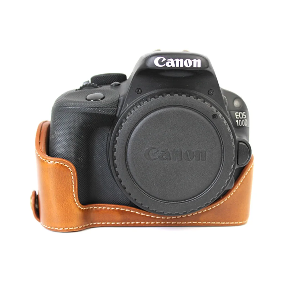Новый чехол из искусственной кожи для Canon EOS 100D защитный камеры сумки с батарейным