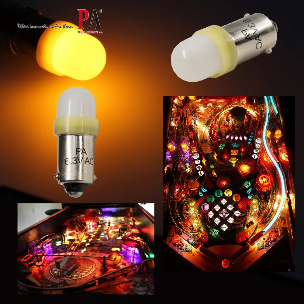 PA LED 20 шт. x #1893 #44 #47 #1847 BA9S 2SMD 2835 пинбол машина приборная панель лампа 6 3 в матовый 8