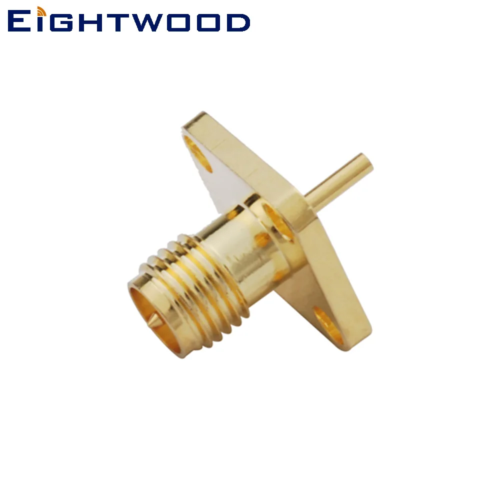 

Eightwood 5PCS RP-SMA Plug Female RF Coaxial Connector Adapter 4-Hole Panel Mount with Solder Post for Antenna Telecom