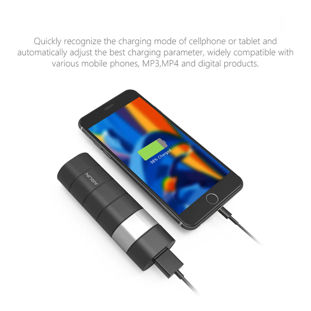 ARUN 2500 мАч Внешний аккумулятор портативный внешний зарядное устройство 1 usb порт