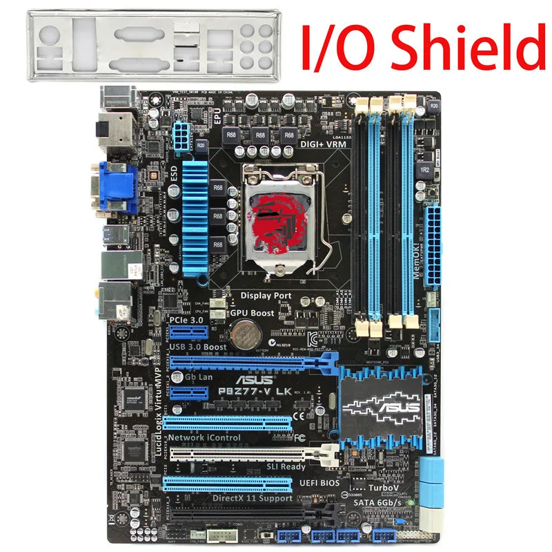 Материнская плата LGA1155 для ASUS 1155 LK Z77 DDR3 USB3.0 SATA3 | Компьютеры и офис