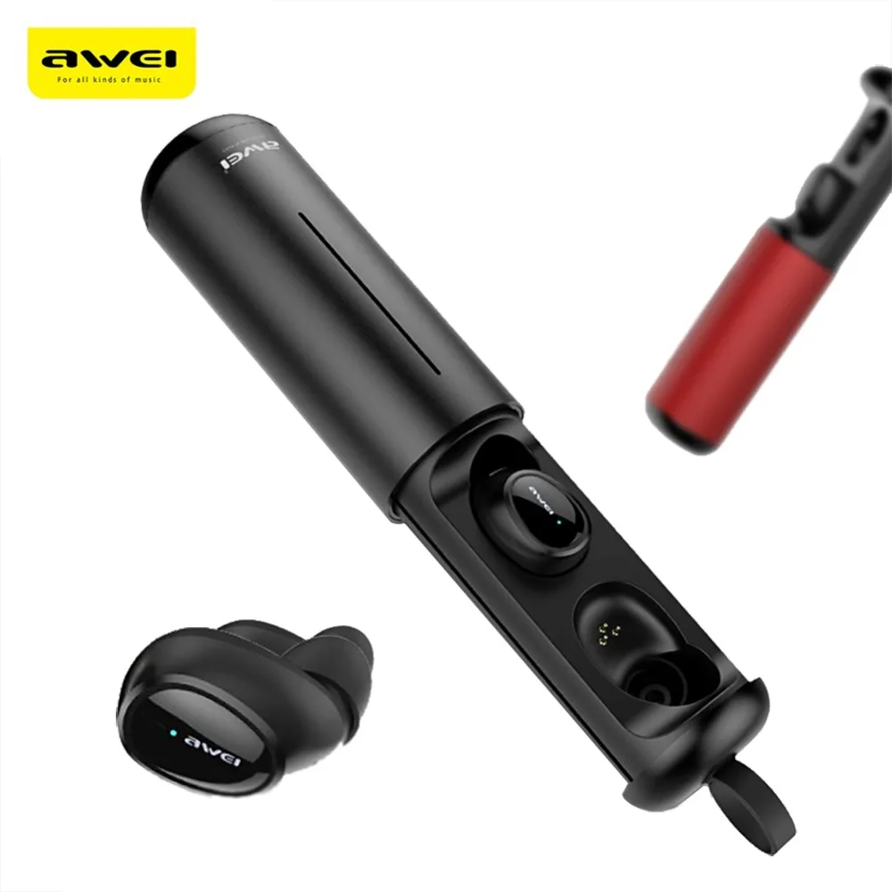 Новинка AWEI T5 бинауральные беспроводные портативные спортивные Bluetooth наушники V5.0