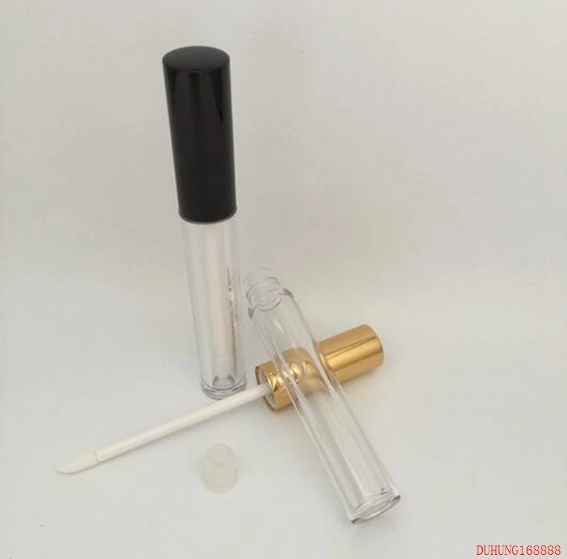 

1000PCS - 5ml lip gloss container, lip gloss brillant bottle refillable tube brush empty lipstick packaing 5897#