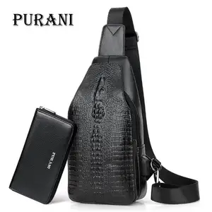 PURANI Men Chest Pack Crossbody Bags Crocodile Alligator Leather Bag
Men Satchels Messenger Sling Bag Travel Doubloe Zipper Bags 26.8 USD