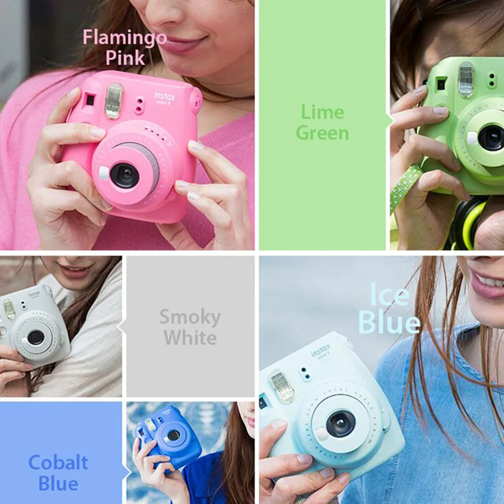Fujifilm Instax Mini 9 только для камеры/с 50 листов белых мини-фотографий/13 в 1 комплект чехол+ наклейка+ другие аксессуары