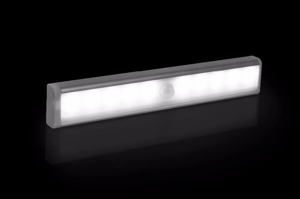 10 LED датчик движения свет на батарейках, палка где угодно ночник беспроводной портативный шкаф свет 3 пакета от AliExpress WW