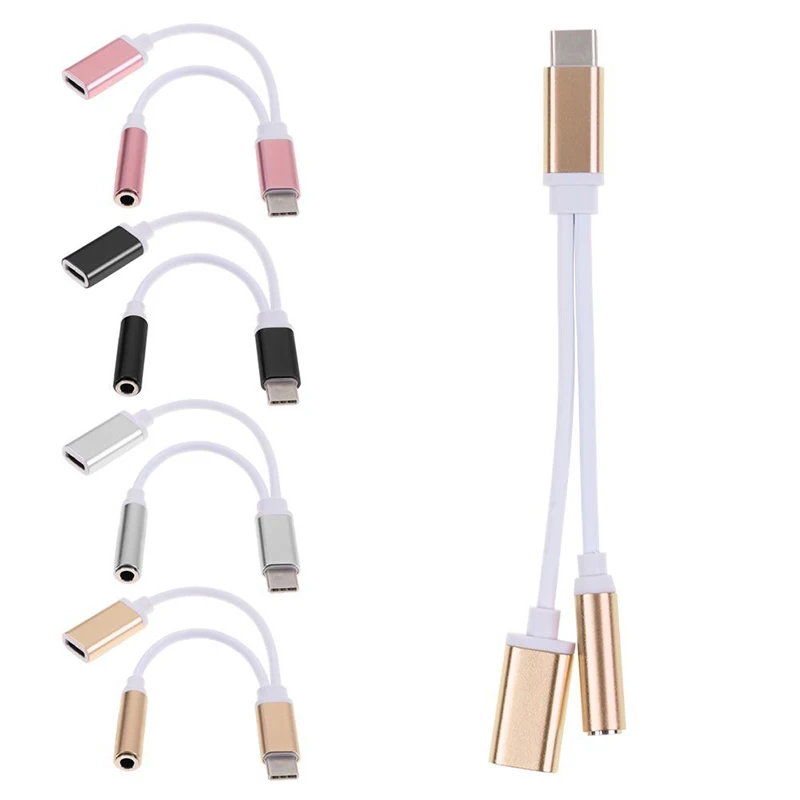 Overfly type-C аудио кабель 2 в 1 USB C 3 5 мм разъем для наушников адаптер samsung Xiaomi сплиттер