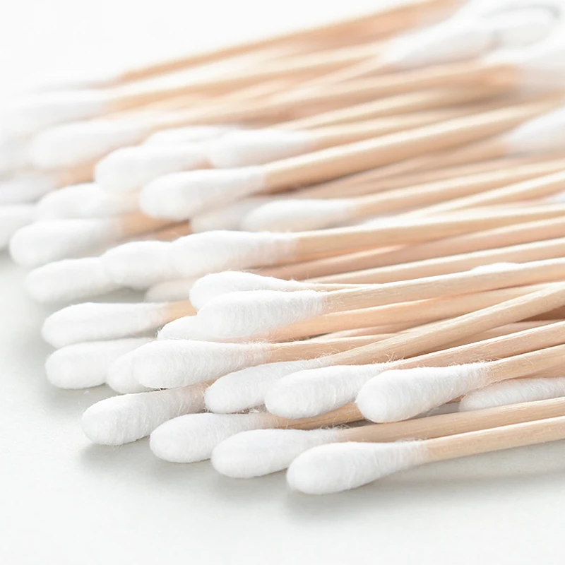 Safety Baby Cotton Swab Gourd shape clean baby ears Sticks Health Medical Buds Tip swabs box plastic cotonete kd3095
