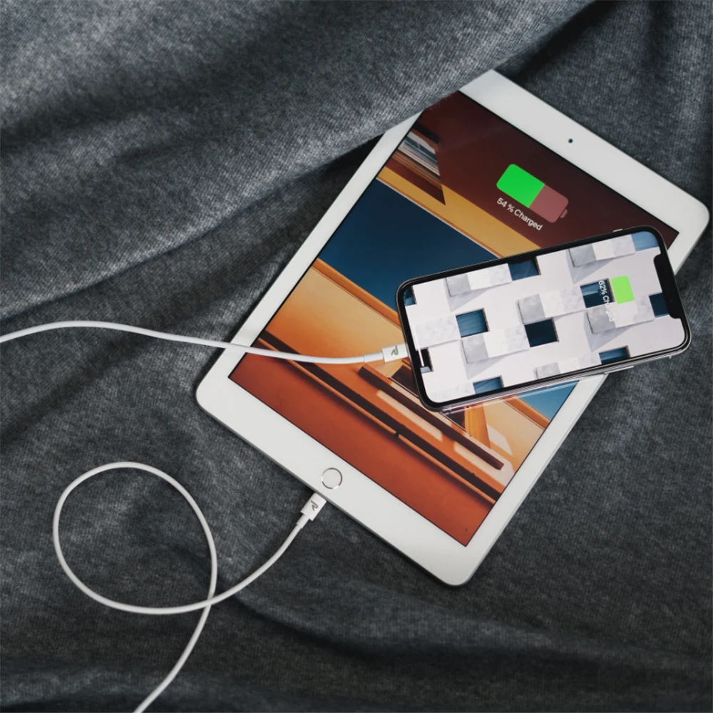 RAMPOW оригинальный кабель MFi 5 V/2A зарядка через usb для передачи данных iPhone X Зарядное