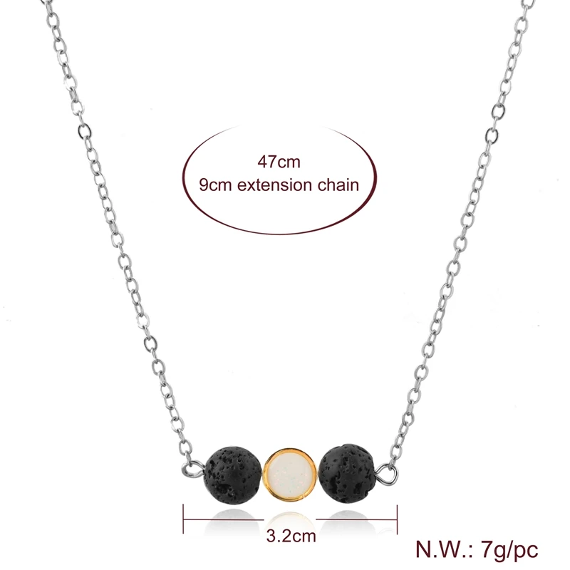 

TOUCHEART Fashion Jewelry Custom Necklace&Pendants For Women Silver Lava Stone Chain Necklace Long Statement Necklaces SNE190018