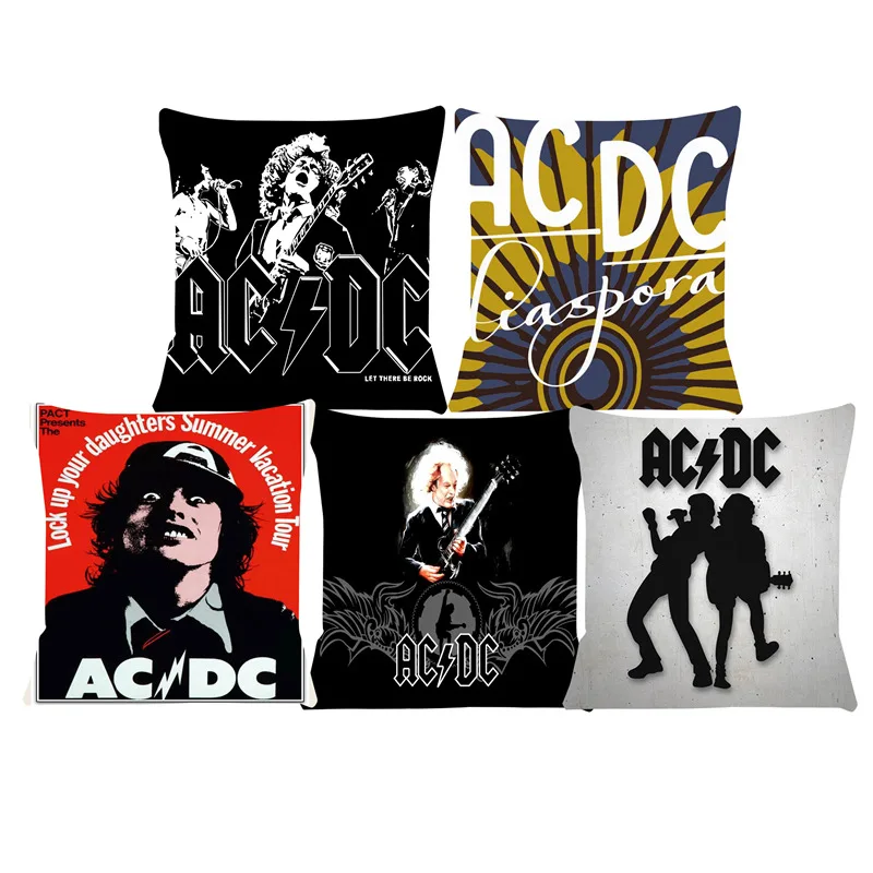ACDC рок группа Наволочка декоративная наволочка квадратное сиденье стула автомобиля наволочка диванная подушка домашний текстиль SJ54