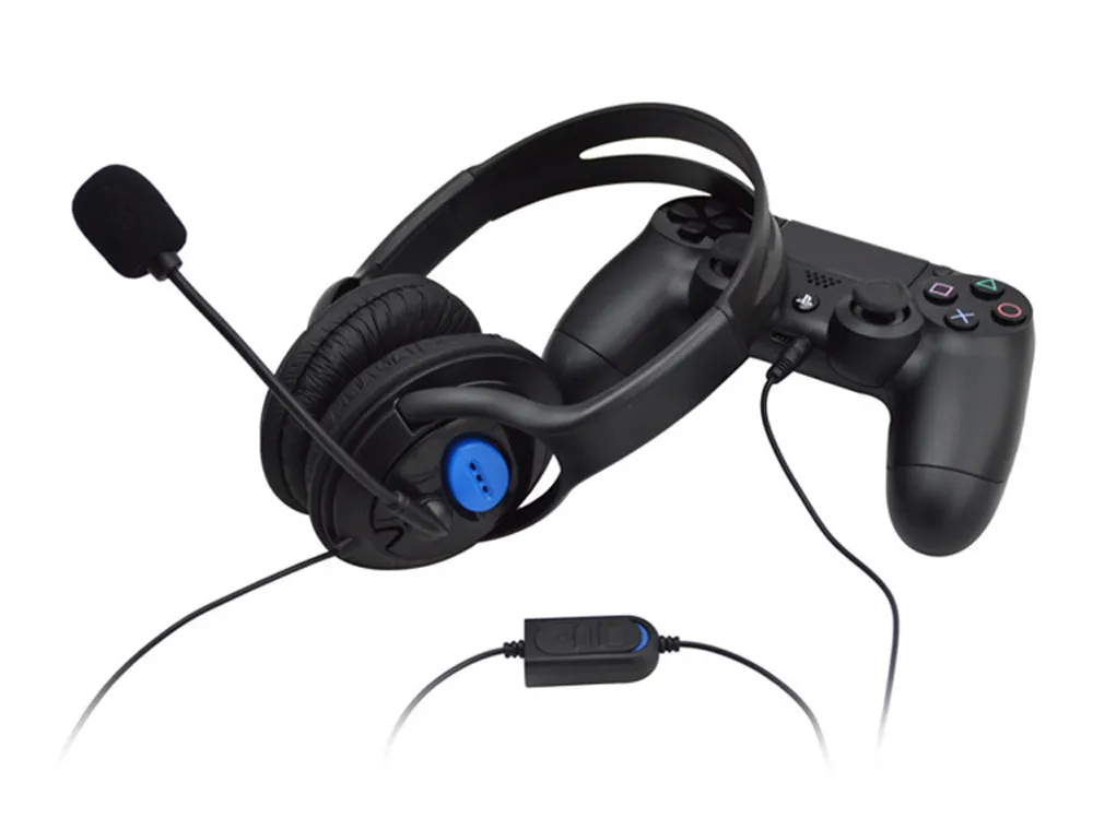Проводная игровая гарнитура наушники с микрофоном для PS4 ПК ноутбук телефон