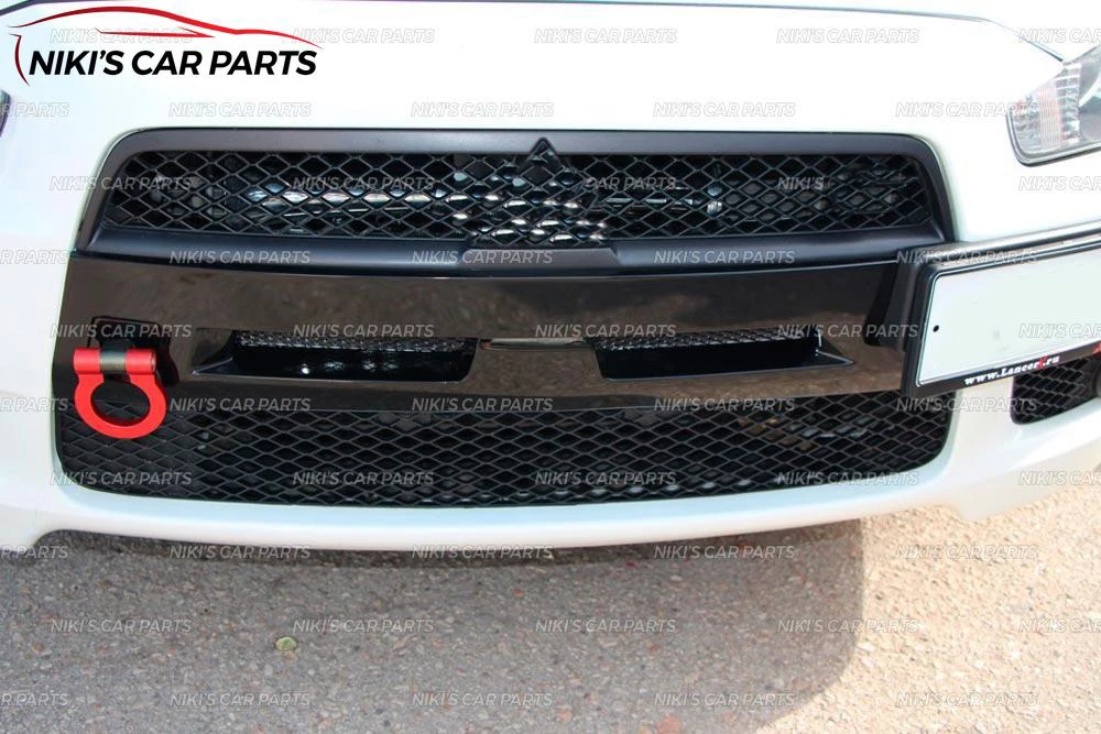 Воздуховоды для Mitsubishi Lancer X 2007-2010 на переднем бампере воздухозаборник с сеткой ABS пластик обвес комплект украшения автомобиля Стайлинг тюнинг