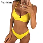 Сексуальный ребристый бюстгальтер на косточках u-образный женский купальник бикини женский купальник комплект бикини из двух предметов купальный костюм V680