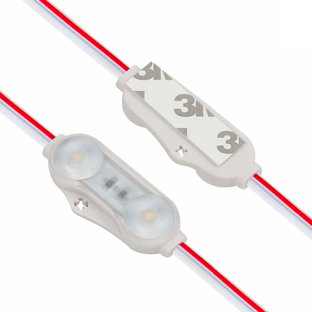 60 шт. 2 светодиода 180 градусов задний свет UL перечисленные 1 WLED InjectionModule DC12V белый 2835
