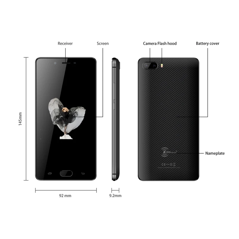 Оригинальный Kenxinda S7 отпечатков пальцев 5 0 &quotдюймов 4500 mAh 13 + 8 Мп двойной сзади Camaras