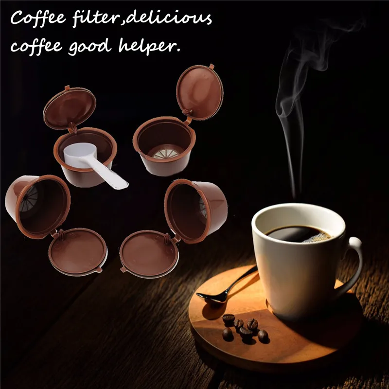 4 шт./компл. Nescafe густо многоразового Кофе капсулы чашки Plsatic многоразовые combinacapsule