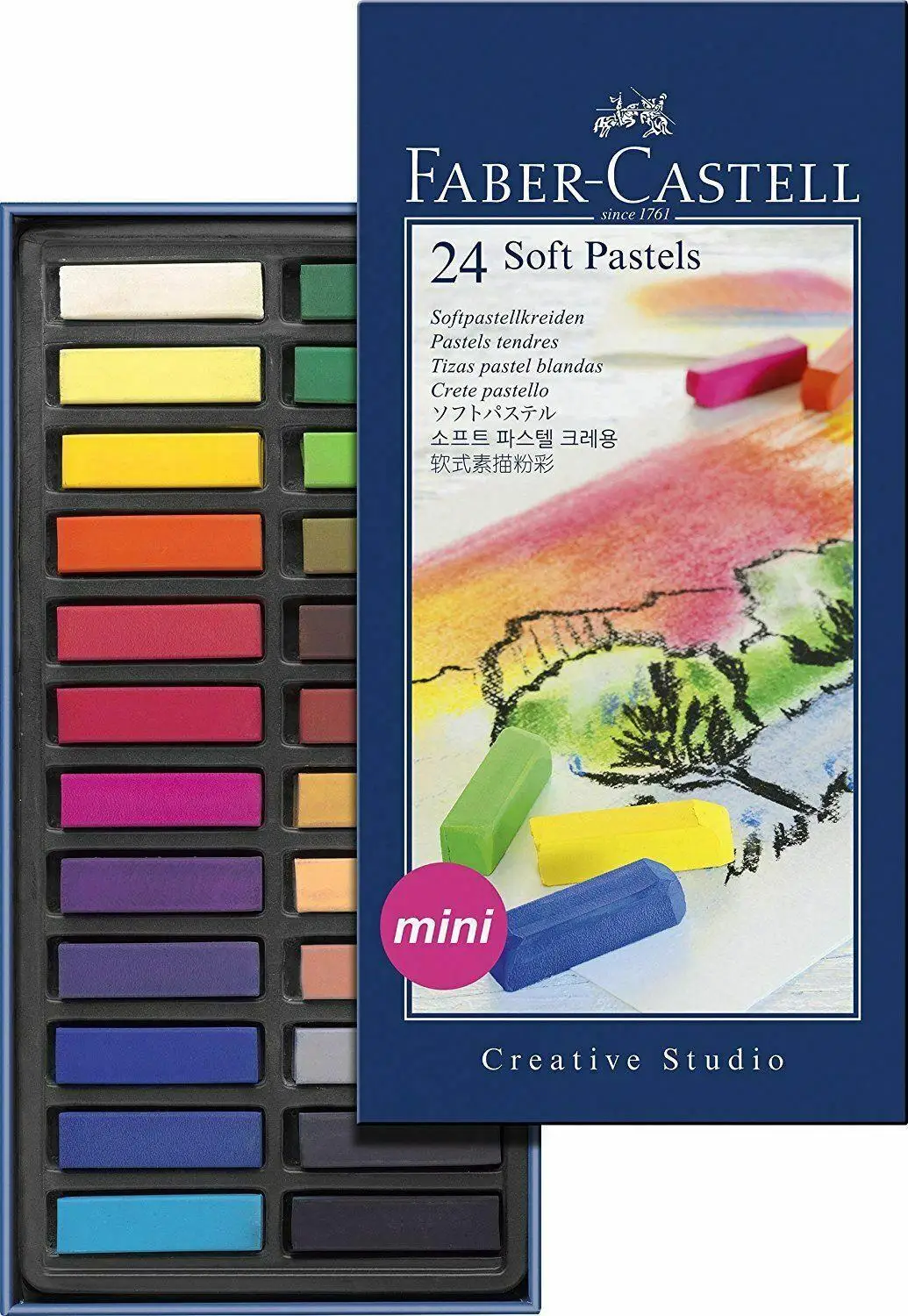 Оригинальный Faber Castell картонная коробка на 24 мягких пастельных набор палочек