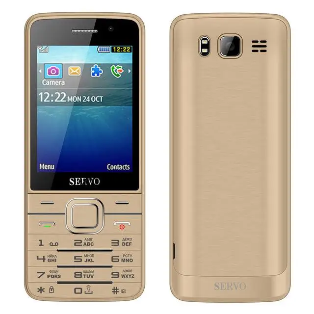 Servo V9500 9500 телефон с Quad Sim 4 sim-карты 4 ожидания Bluetooth фонарик 2,8 дюймов дешевый мобильный сотовый телефон - Цвет: gold