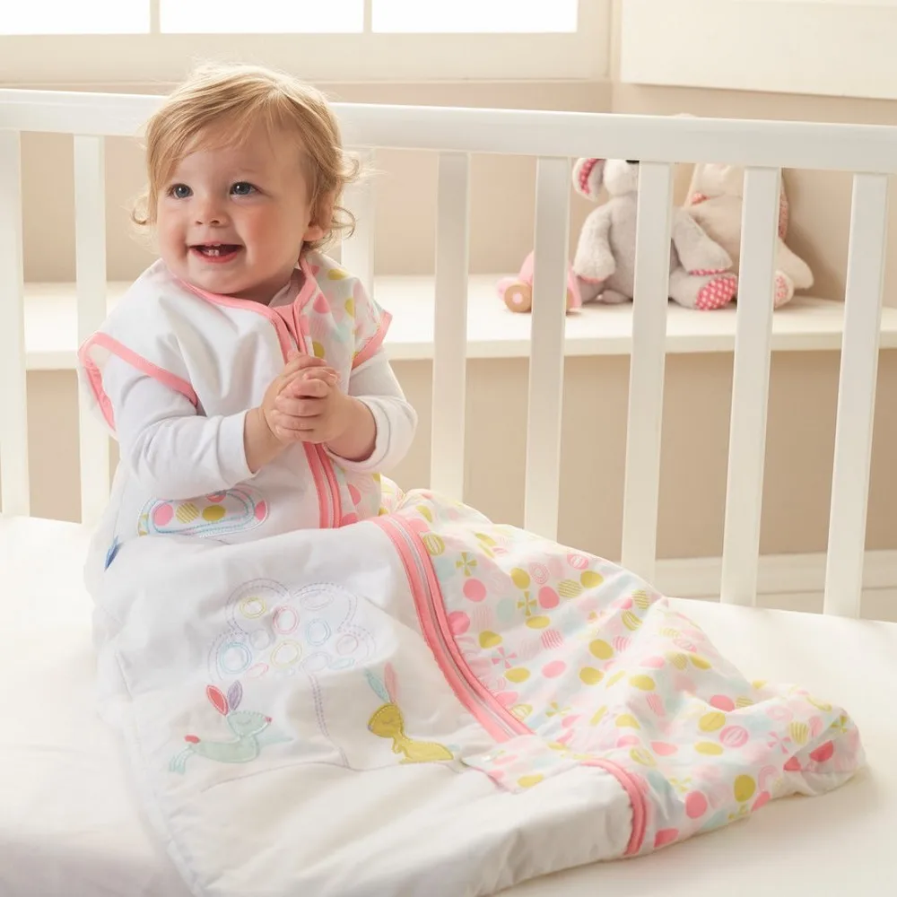 Детский спальный мешок Gro Company Blossom Bunny из чистого хлопка 2 5 Tog18 36 месяцев|Спальники|