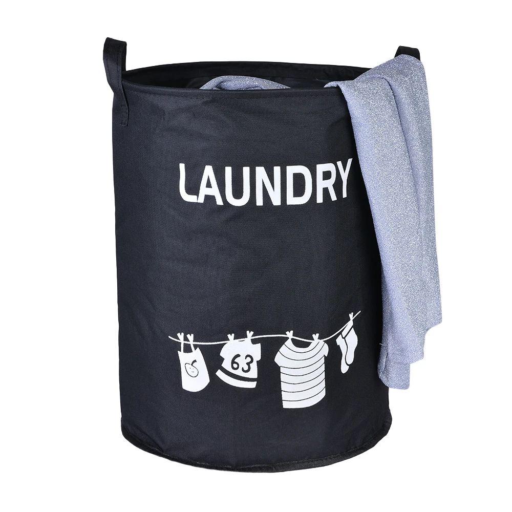 Черная оксфордская ткань ПЭ без кронштейна корзина для хранения толстая