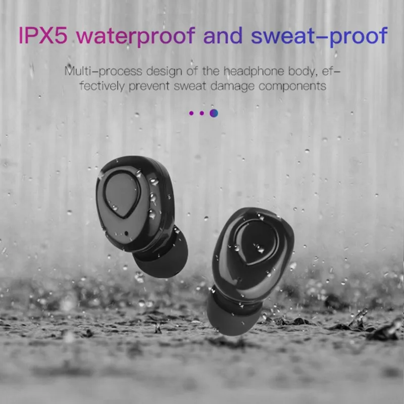 TWS Bluetooth 5 0 Беспроводные наушники Handsfree спортивные для мобильного телефона с