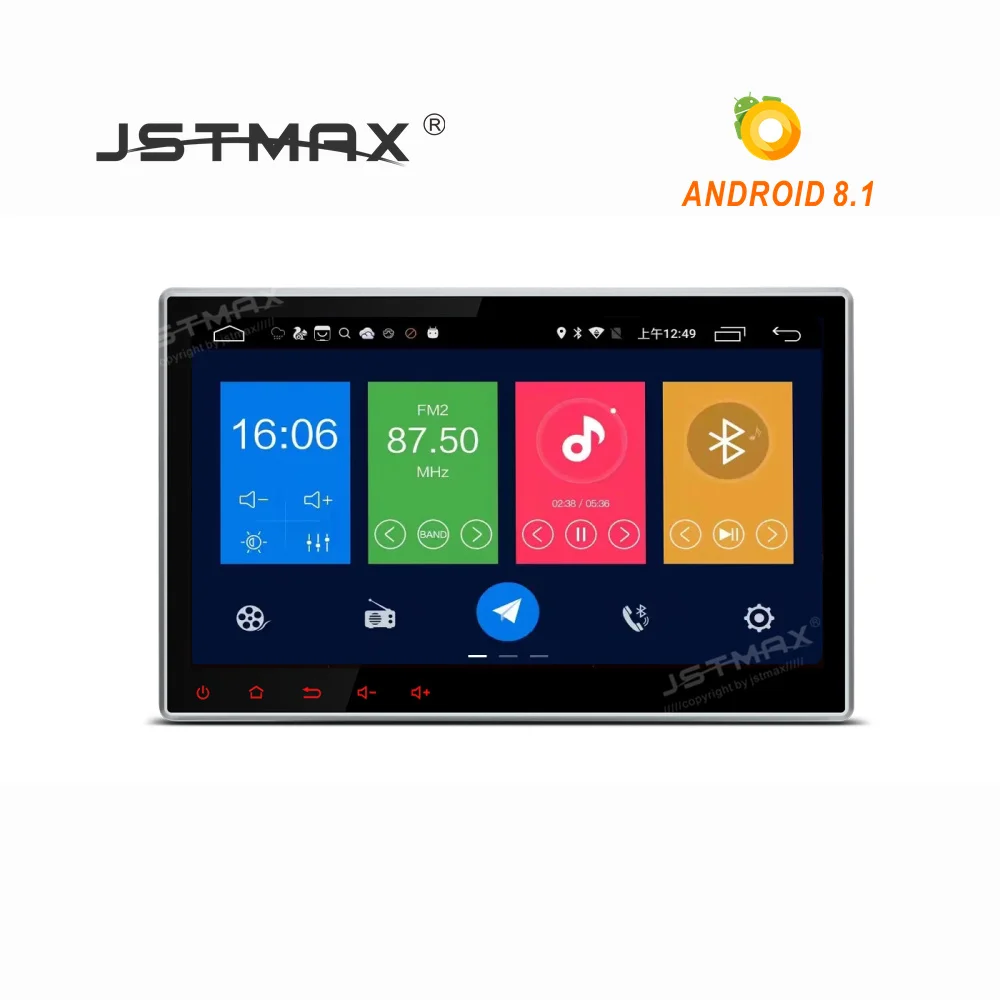 JSTMAX 8 1 &quotAndroid 10 2 Автомобильный gps Радио DVD плеер для din универсальный с FM Wi Fi Авто