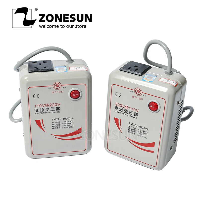 Zonesun-transformador de Tensão 500w 1000w 2000w 3000w 220v Vira 110v para 220v Eletrodomésticos Conversor de Energia 50hz 60hz Transformadores