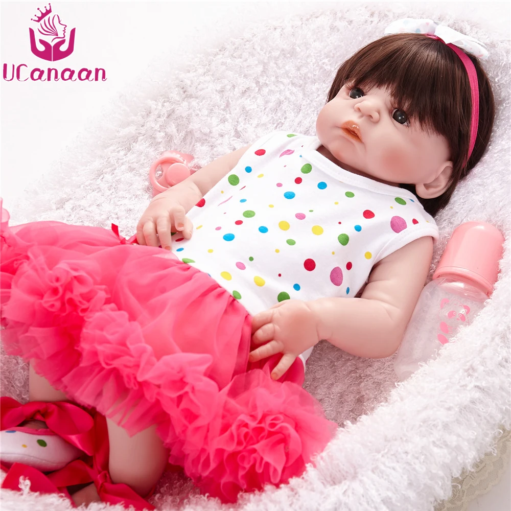 UCanaan/55 см Baby Alive Куклы новорожденных Reborn Doll Дети игрушечные лошадки силиконовые