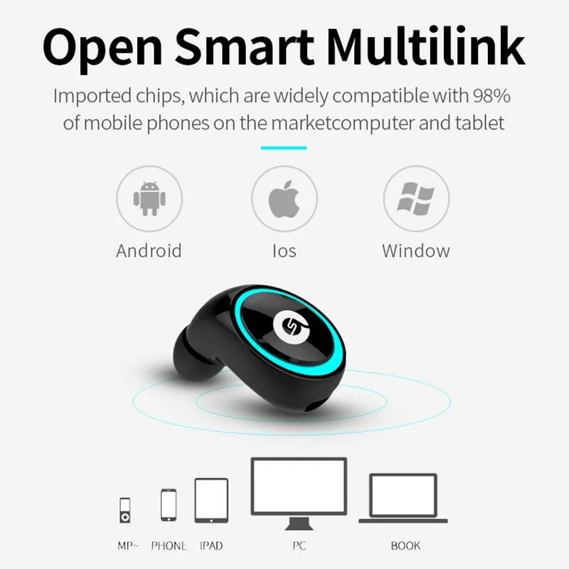 Мини Беспроводной Bluetooth наушники гарнитуры bluetooth Fone в ухо с микрофоном Наушники