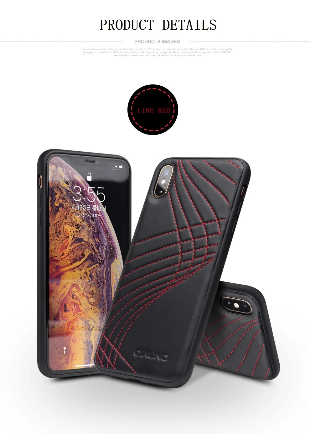 Qialino тонкий кожаный назад чехол для iPhone XS MAX элегантный стильный чехол для телефона для iPhone XS MAX ультра тонкий