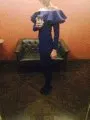 Adyce новые зимние элегантные Для женщин Bodycon знаменитости вечерние платье светло-голубого цвета с длинным рукавом с кружевным гофрированным воротником Клубное платье Vestido