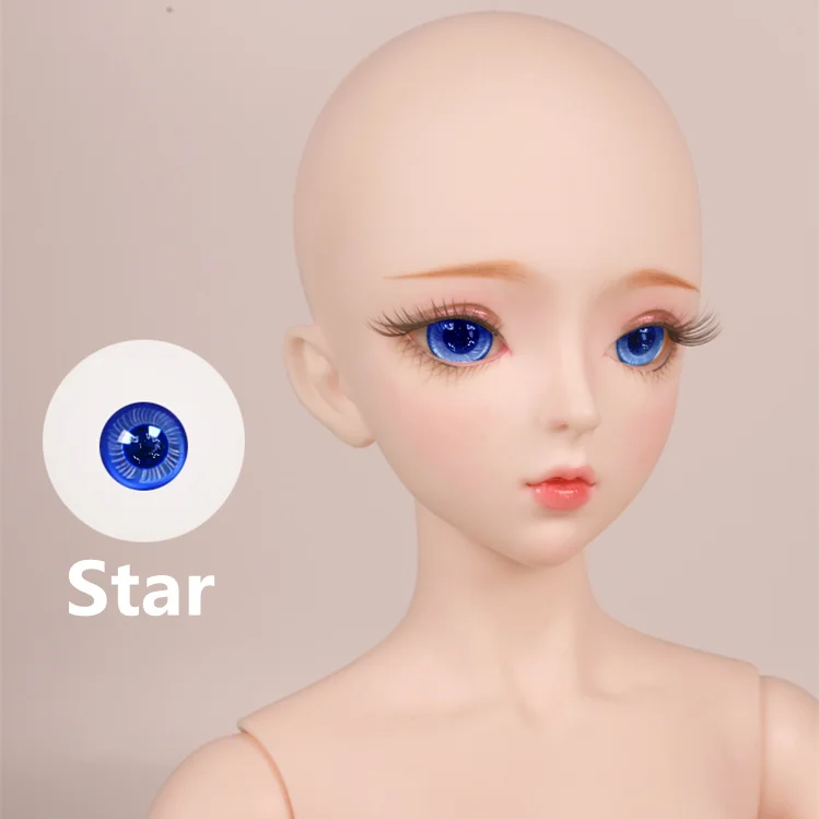 star 1/3 BJD 14 мм стеклянный глаз suitale для 60 см bjd sd кукла разные цвета diy Изменить макияж аксессуары игрушка подарок - Цвет: star
