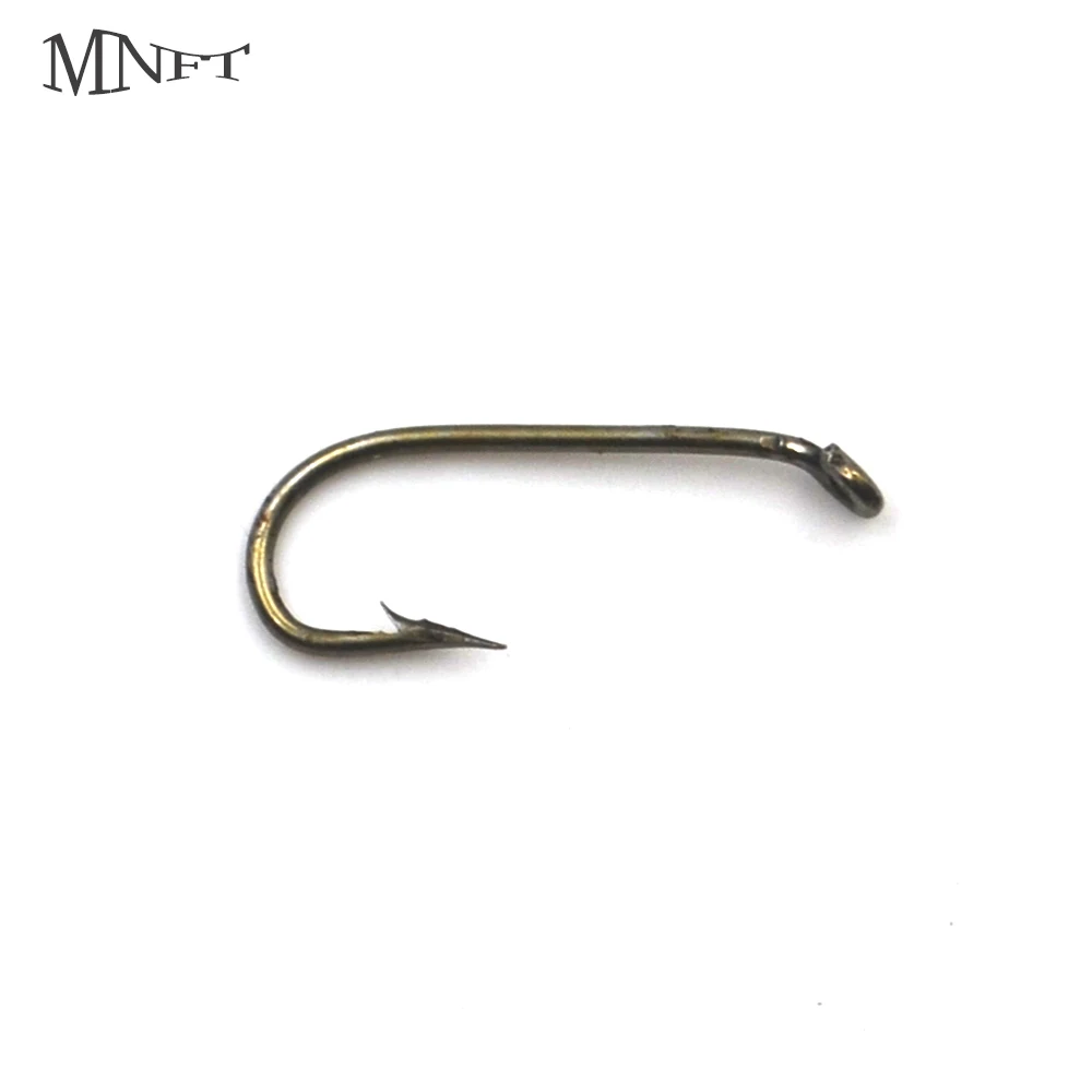 

MNFT 50PCS #12 Barbed Bronzed Color Small Size Fly Hook Fly Tying Hooks