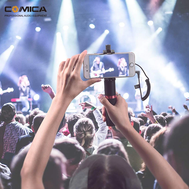 Многоканальный беспроводной микрофон COMICA для смартфона с ручным передатчиком 6
