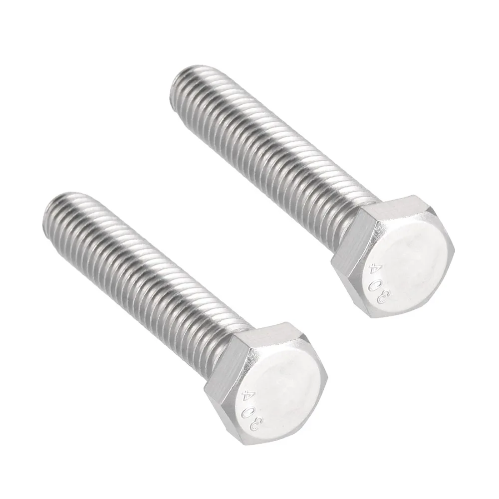 UXCELL 2 шт. болты 3/8 16x2 &quot304 с шестигранной головкой из нержавеющей стали крепежные