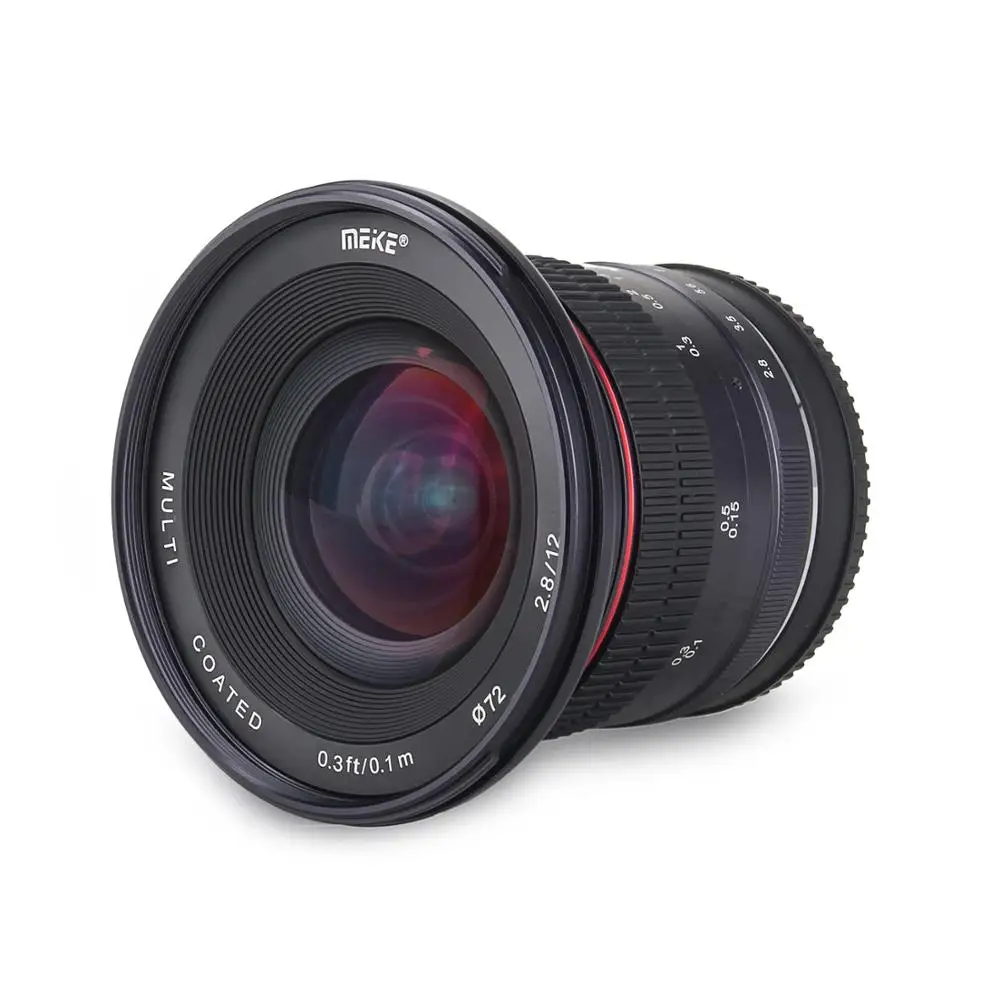 Meike 12 мм f2.8 Ультра широкоугольный фиксированный объектив с съемной блендой для