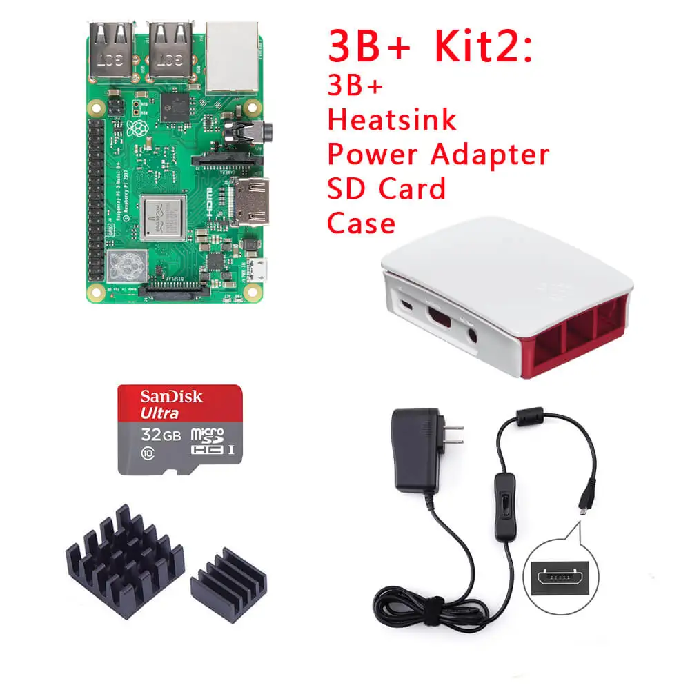 3B Plus Kit2 ShenzhenMaker Raspberry Pi 3 B или B+ базовый комплект - Цвет: 3B Plus Kit2