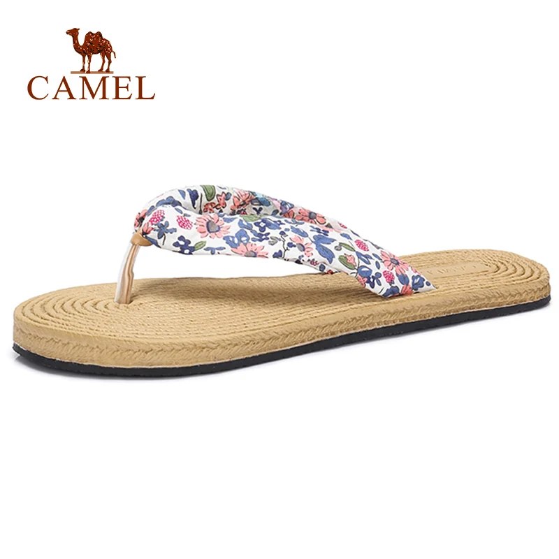 CAMEL/Новинка летние женские повседневные пляжные шлепанцы в римском стиле удобные