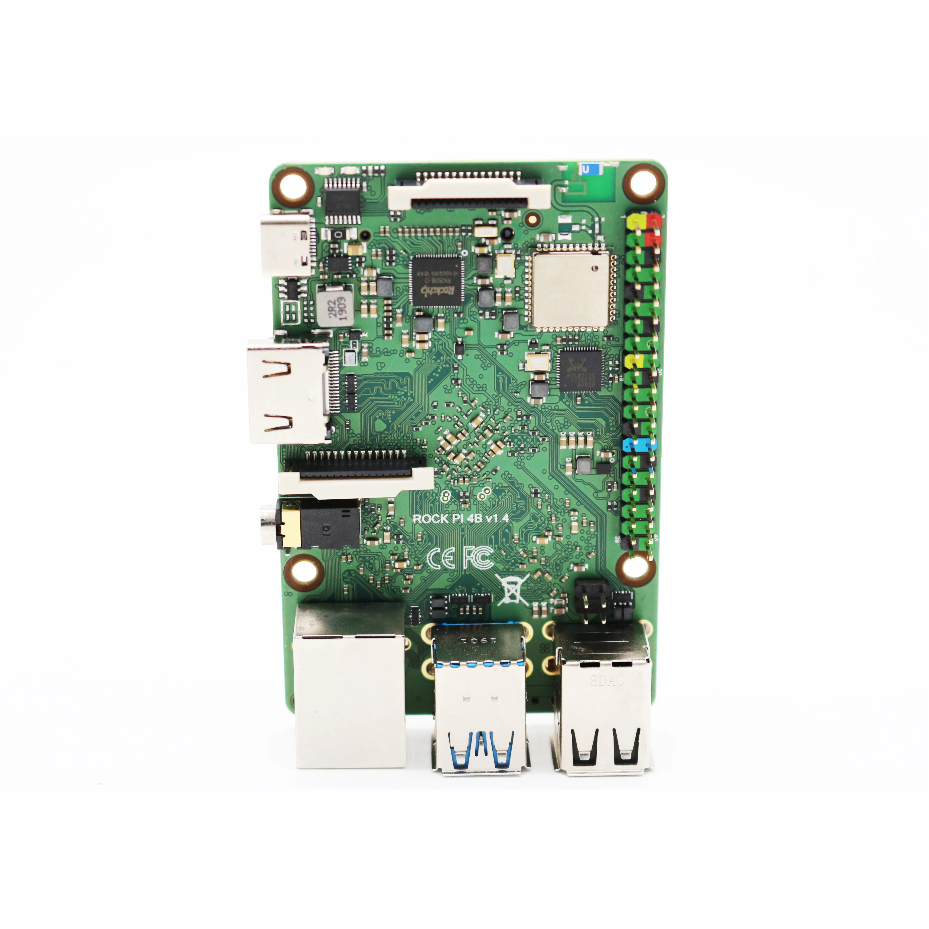 ShenzhenMaker магазин ROCK Pi 4B V1.4 RK3399 64 битный шестиядерный процессор 4 Гб LPDDR4 RAM HDMI 2 0 до 4k @